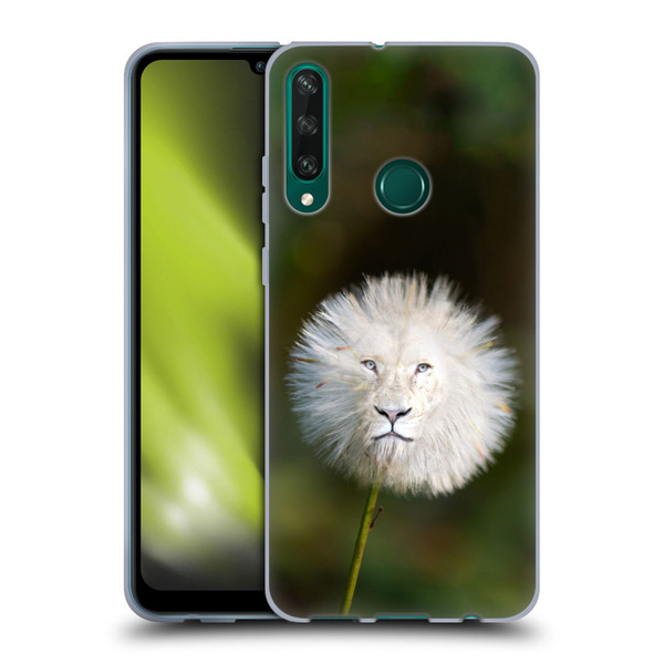 Pixelmated Animals Surreal Wildlife Dandelion Soft Gel Case for Huawei Y6p