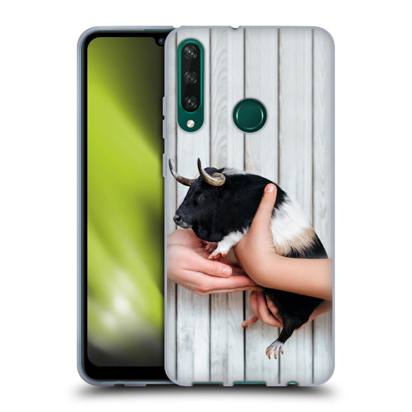 Pixelmated Animals Surreal Wildlife Guinea Bull Soft Gel Case for Huawei Y6p