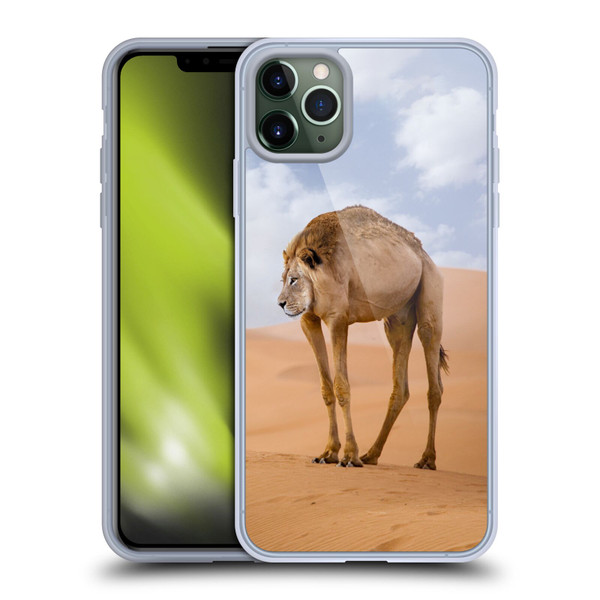 Pixelmated Animals Surreal Wildlife Camel Lion Soft Gel Case for Apple iPhone 11 Pro Max