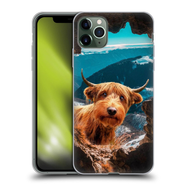 Pixelmated Animals Surreal Wildlife Cowpup Soft Gel Case for Apple iPhone 11 Pro Max