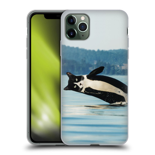 Pixelmated Animals Surreal Wildlife Orcat Soft Gel Case for Apple iPhone 11 Pro Max