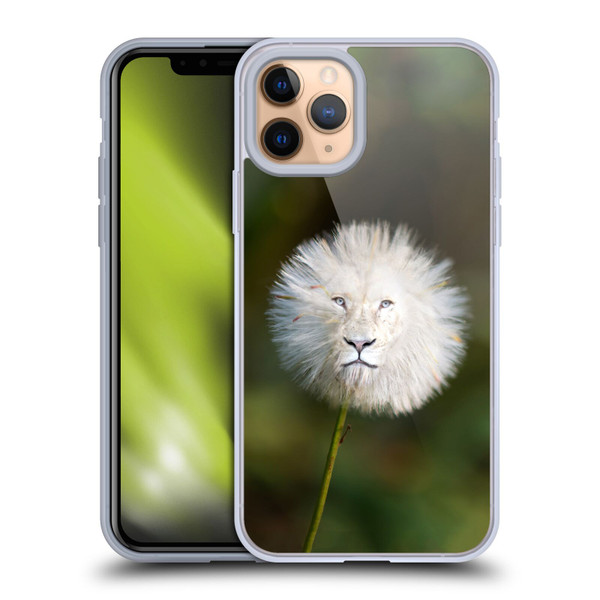 Pixelmated Animals Surreal Wildlife Dandelion Soft Gel Case for Apple iPhone 11 Pro
