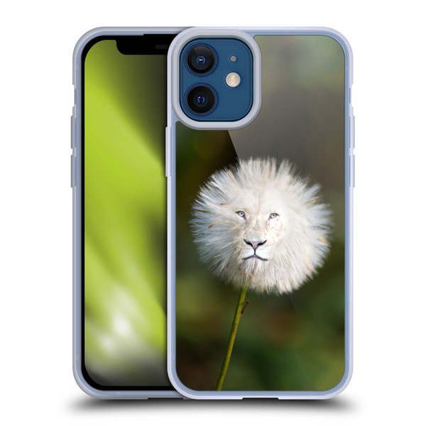 Pixelmated Animals Surreal Wildlife Dandelion Soft Gel Case for Apple iPhone 12 Mini