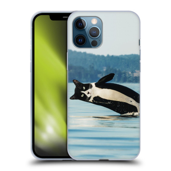 Pixelmated Animals Surreal Wildlife Orcat Soft Gel Case for Apple iPhone 12 Pro Max