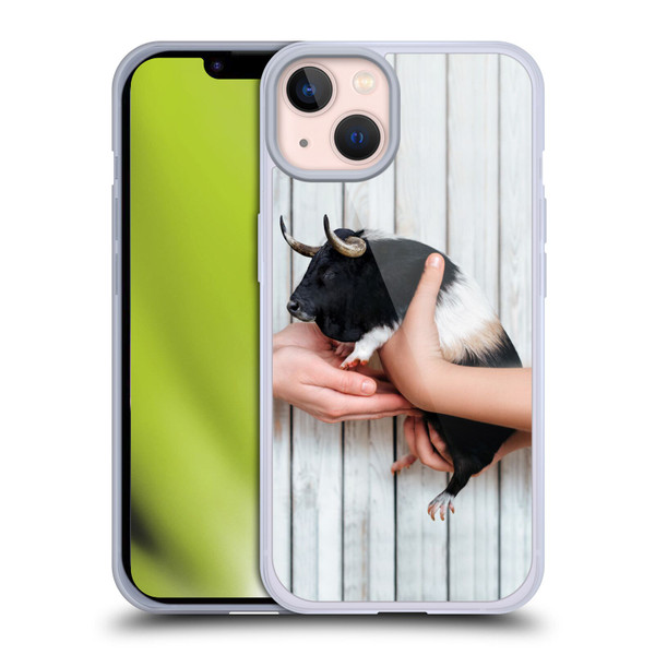 Pixelmated Animals Surreal Wildlife Guinea Bull Soft Gel Case for Apple iPhone 13