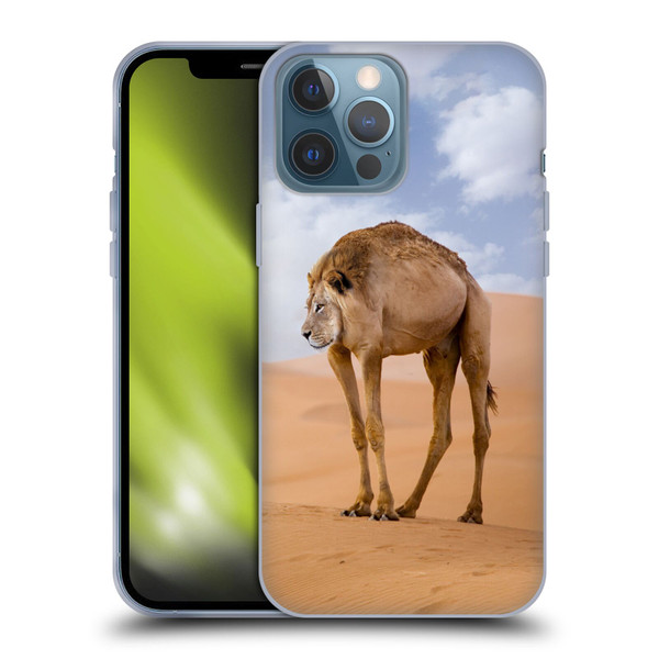 Pixelmated Animals Surreal Wildlife Camel Lion Soft Gel Case for Apple iPhone 13 Pro Max