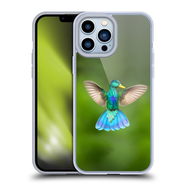 Pixelmated Animals Surreal Wildlife Quaking Bird Soft Gel Case for Apple iPhone 13 Pro Max