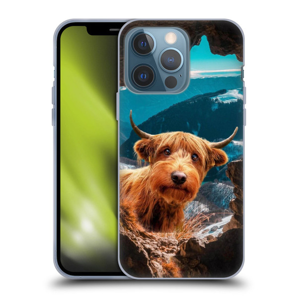 Pixelmated Animals Surreal Wildlife Cowpup Soft Gel Case for Apple iPhone 13 Pro