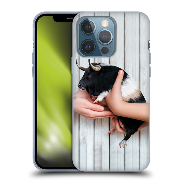 Pixelmated Animals Surreal Wildlife Guinea Bull Soft Gel Case for Apple iPhone 13 Pro