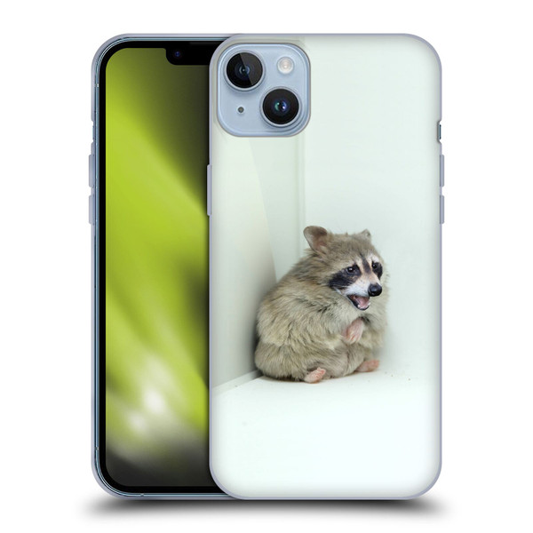 Pixelmated Animals Surreal Wildlife Hamster Raccoon Soft Gel Case for Apple iPhone 14 Plus