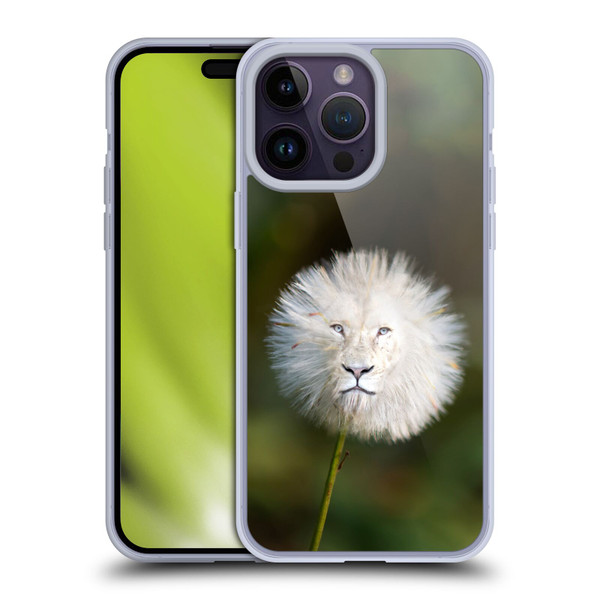 Pixelmated Animals Surreal Wildlife Dandelion Soft Gel Case for Apple iPhone 14 Pro Max