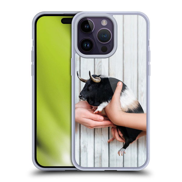 Pixelmated Animals Surreal Wildlife Guinea Bull Soft Gel Case for Apple iPhone 14 Pro Max