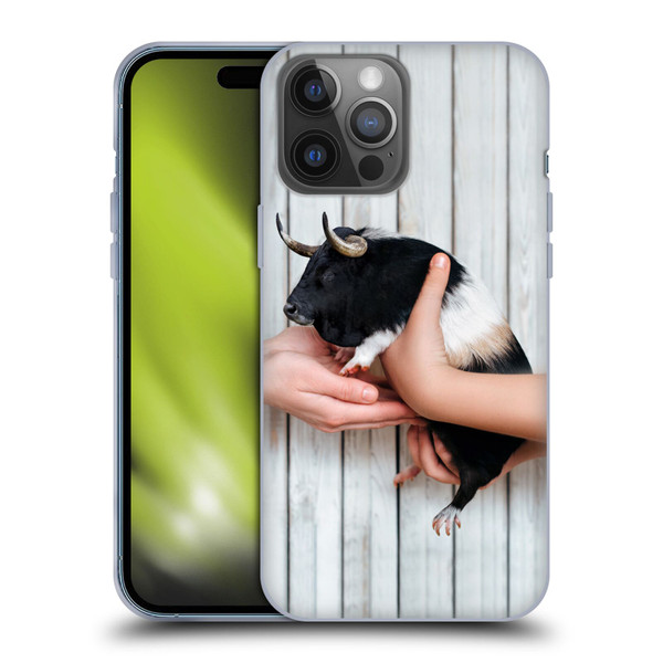 Pixelmated Animals Surreal Wildlife Guinea Bull Soft Gel Case for Apple iPhone 14 Pro Max