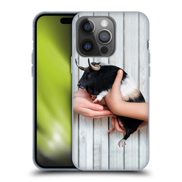 Pixelmated Animals Surreal Wildlife Guinea Bull Soft Gel Case for Apple iPhone 14 Pro