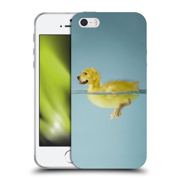 Pixelmated Animals Surreal Wildlife Dog Duck Soft Gel Case for Apple iPhone 5 / 5s / iPhone SE 2016