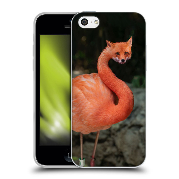 Pixelmated Animals Surreal Wildlife Foxmingo Soft Gel Case for Apple iPhone 5c
