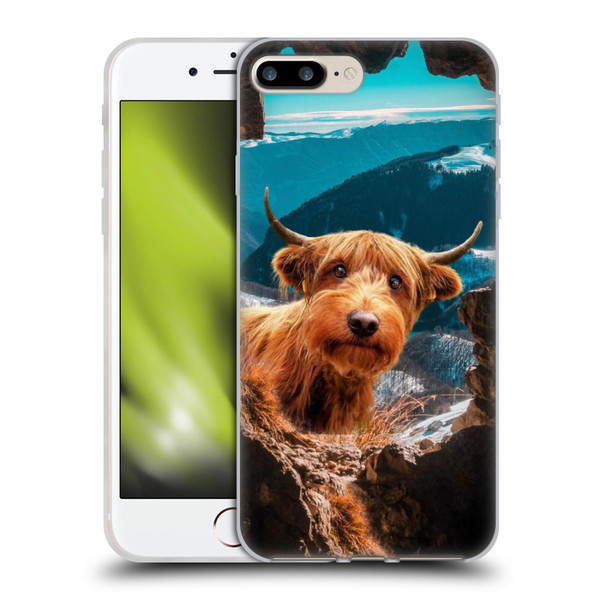 Pixelmated Animals Surreal Wildlife Cowpup Soft Gel Case for Apple iPhone 7 Plus / iPhone 8 Plus
