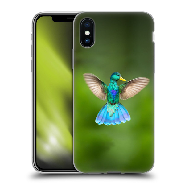 Pixelmated Animals Surreal Wildlife Quaking Bird Soft Gel Case for Apple iPhone X / iPhone XS