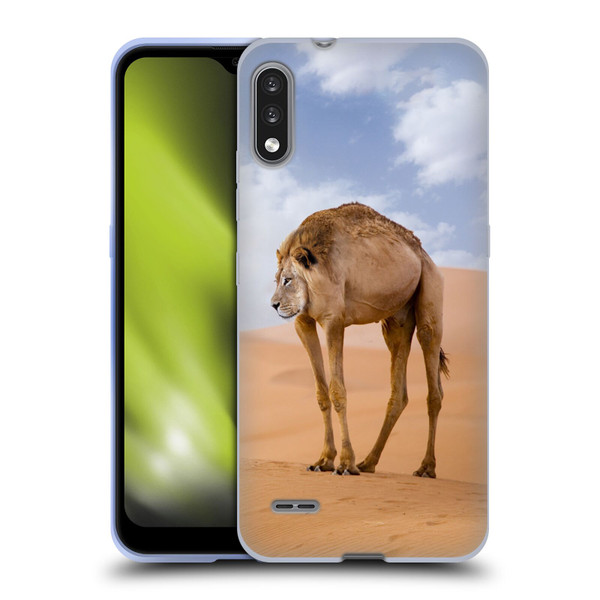 Pixelmated Animals Surreal Wildlife Camel Lion Soft Gel Case for LG K22