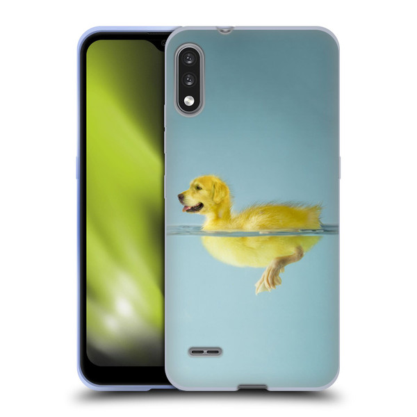 Pixelmated Animals Surreal Wildlife Dog Duck Soft Gel Case for LG K22