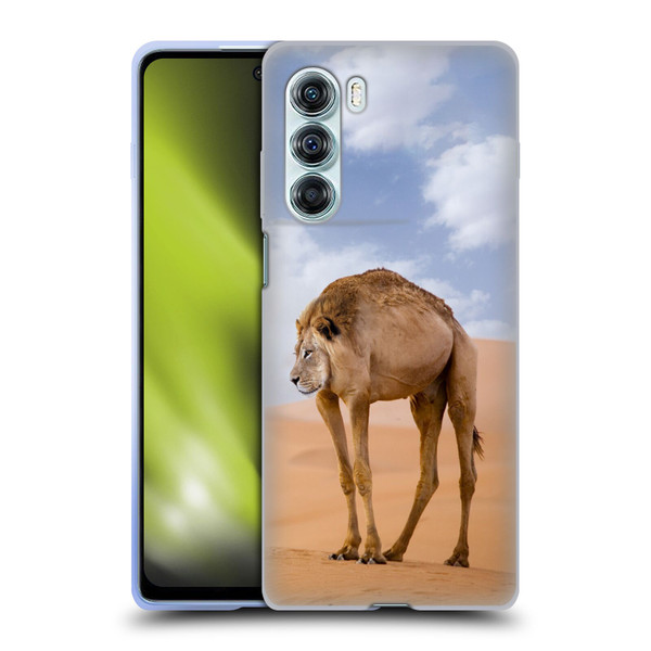 Pixelmated Animals Surreal Wildlife Camel Lion Soft Gel Case for Motorola Edge S30 / Moto G200 5G
