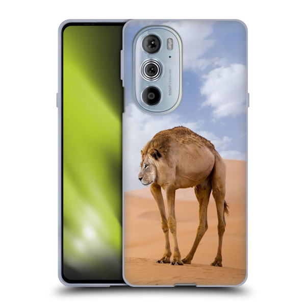 Pixelmated Animals Surreal Wildlife Camel Lion Soft Gel Case for Motorola Edge X30