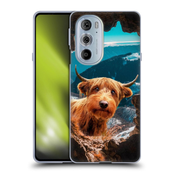 Pixelmated Animals Surreal Wildlife Cowpup Soft Gel Case for Motorola Edge X30