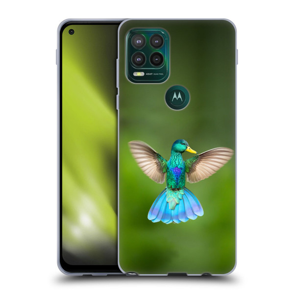 Pixelmated Animals Surreal Wildlife Quaking Bird Soft Gel Case for Motorola Moto G Stylus 5G 2021