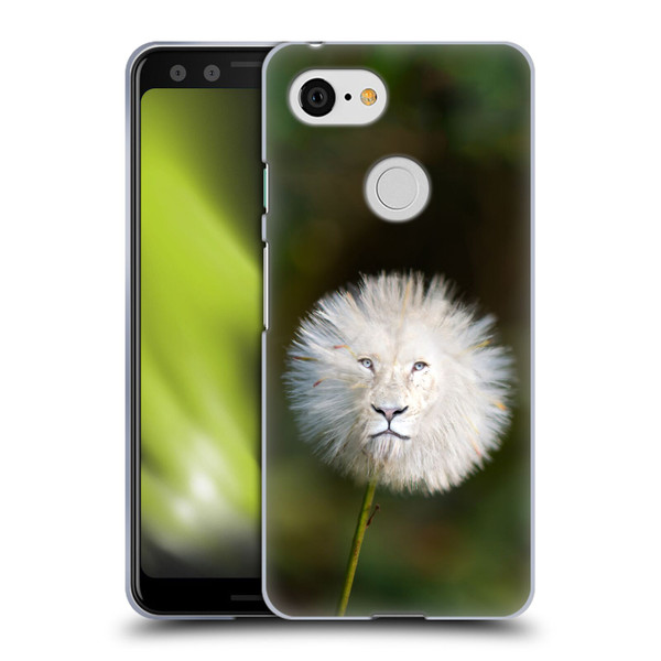 Pixelmated Animals Surreal Wildlife Dandelion Soft Gel Case for Google Pixel 3