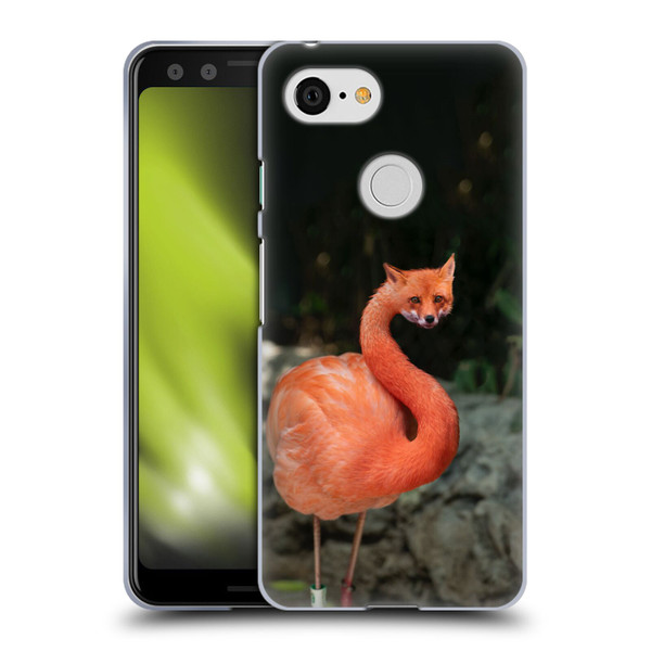 Pixelmated Animals Surreal Wildlife Foxmingo Soft Gel Case for Google Pixel 3
