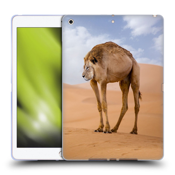 Pixelmated Animals Surreal Wildlife Camel Lion Soft Gel Case for Apple iPad 10.2 2019/2020/2021