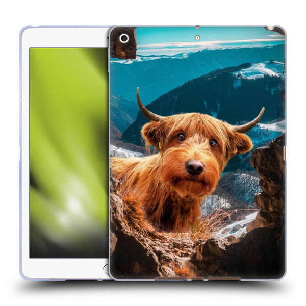 Pixelmated Animals Surreal Wildlife Cowpup Soft Gel Case for Apple iPad 10.2 2019/2020/2021