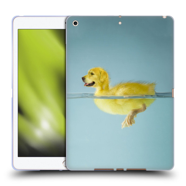 Pixelmated Animals Surreal Wildlife Dog Duck Soft Gel Case for Apple iPad 10.2 2019/2020/2021