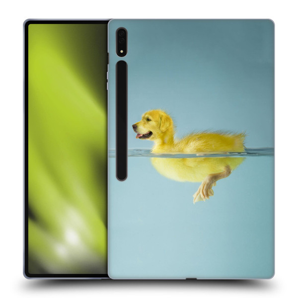 Pixelmated Animals Surreal Wildlife Dog Duck Soft Gel Case for Samsung Galaxy Tab S8 Ultra