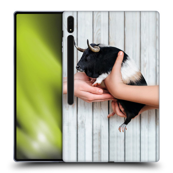 Pixelmated Animals Surreal Wildlife Guinea Bull Soft Gel Case for Samsung Galaxy Tab S8 Ultra