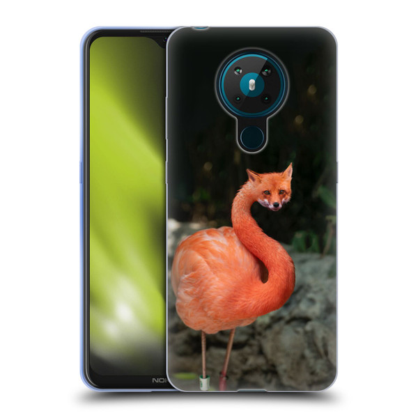 Pixelmated Animals Surreal Wildlife Foxmingo Soft Gel Case for Nokia 5.3