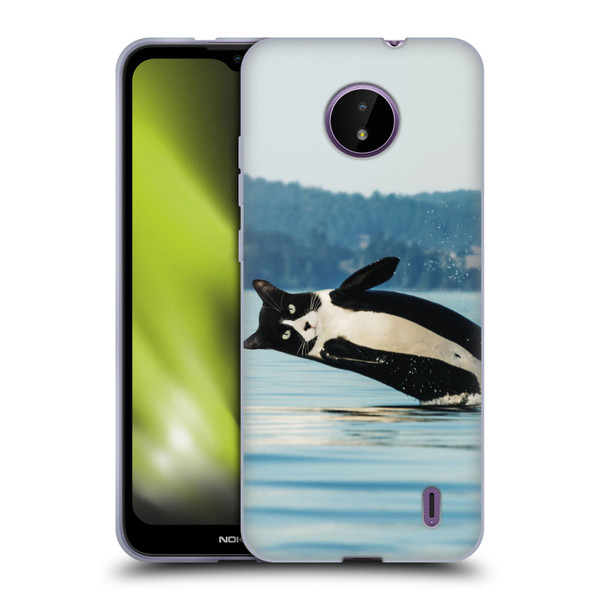 Pixelmated Animals Surreal Wildlife Orcat Soft Gel Case for Nokia C10 / C20