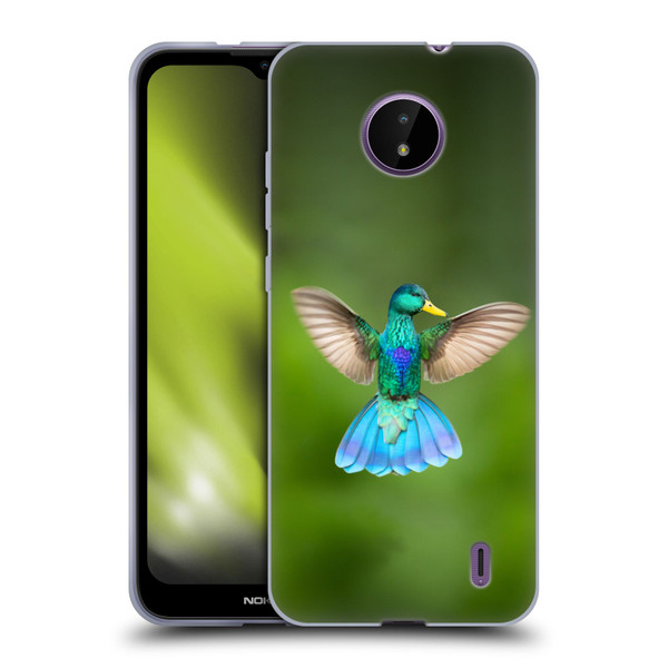 Pixelmated Animals Surreal Wildlife Quaking Bird Soft Gel Case for Nokia C10 / C20