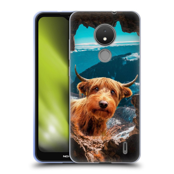 Pixelmated Animals Surreal Wildlife Cowpup Soft Gel Case for Nokia C21