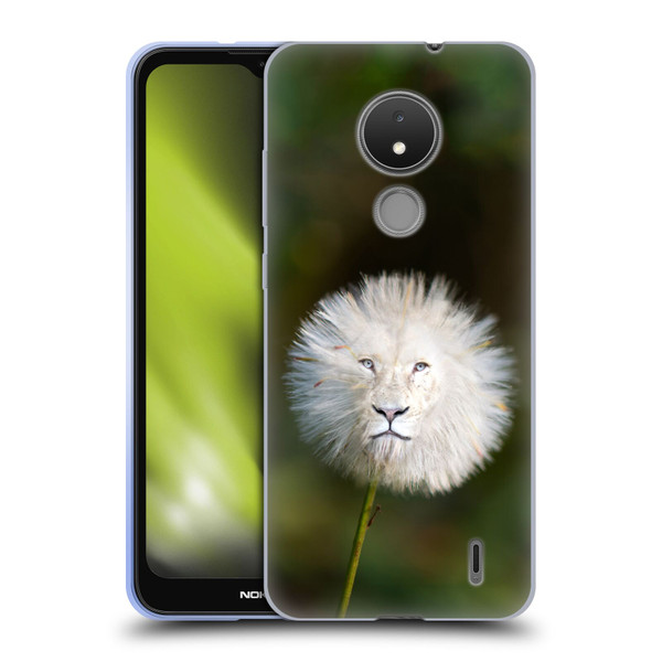 Pixelmated Animals Surreal Wildlife Dandelion Soft Gel Case for Nokia C21