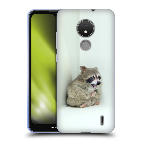 Pixelmated Animals Surreal Wildlife Hamster Raccoon Soft Gel Case for Nokia C21