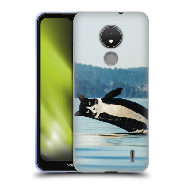 Pixelmated Animals Surreal Wildlife Orcat Soft Gel Case for Nokia C21