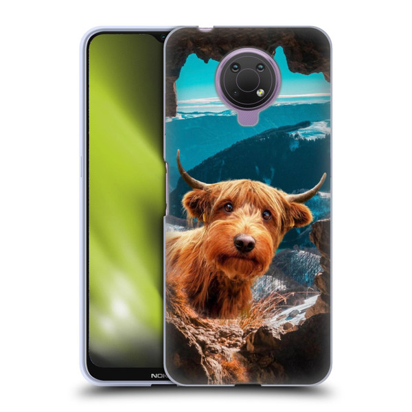 Pixelmated Animals Surreal Wildlife Cowpup Soft Gel Case for Nokia G10