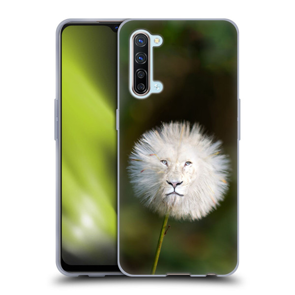 Pixelmated Animals Surreal Wildlife Dandelion Soft Gel Case for OPPO Find X2 Lite 5G