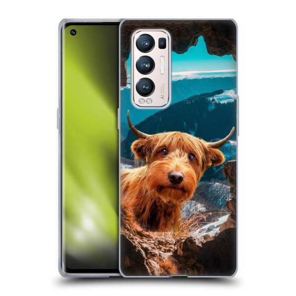 Pixelmated Animals Surreal Wildlife Cowpup Soft Gel Case for OPPO Find X3 Neo / Reno5 Pro+ 5G