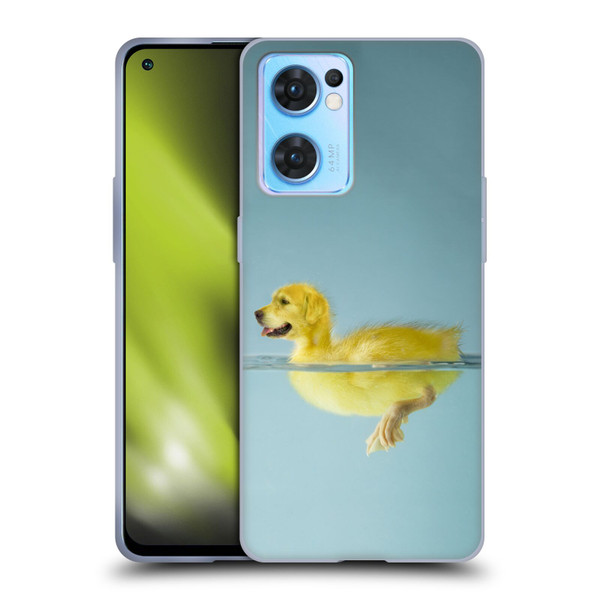 Pixelmated Animals Surreal Wildlife Dog Duck Soft Gel Case for OPPO Reno7 5G / Find X5 Lite