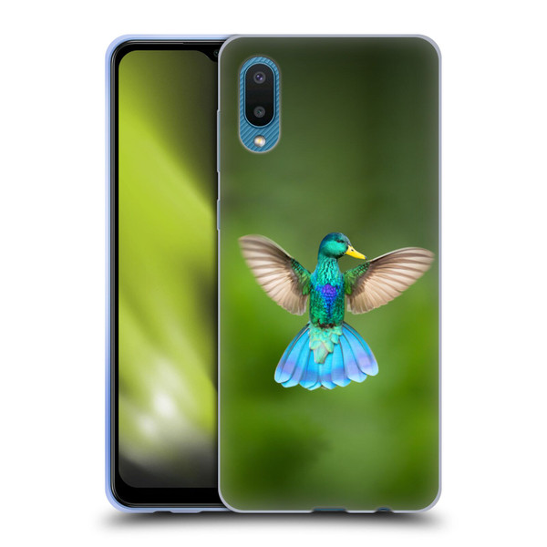 Pixelmated Animals Surreal Wildlife Quaking Bird Soft Gel Case for Samsung Galaxy A02/M02 (2021)