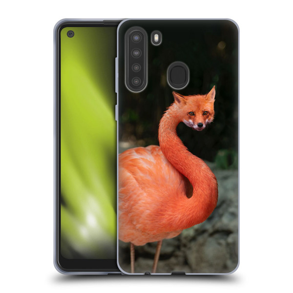 Pixelmated Animals Surreal Wildlife Foxmingo Soft Gel Case for Samsung Galaxy A21 (2020)