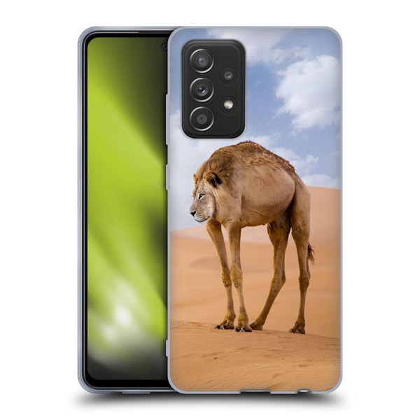 Pixelmated Animals Surreal Wildlife Camel Lion Soft Gel Case for Samsung Galaxy A52 / A52s / 5G (2021)