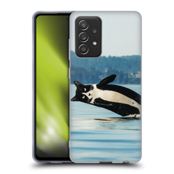 Pixelmated Animals Surreal Wildlife Orcat Soft Gel Case for Samsung Galaxy A52 / A52s / 5G (2021)